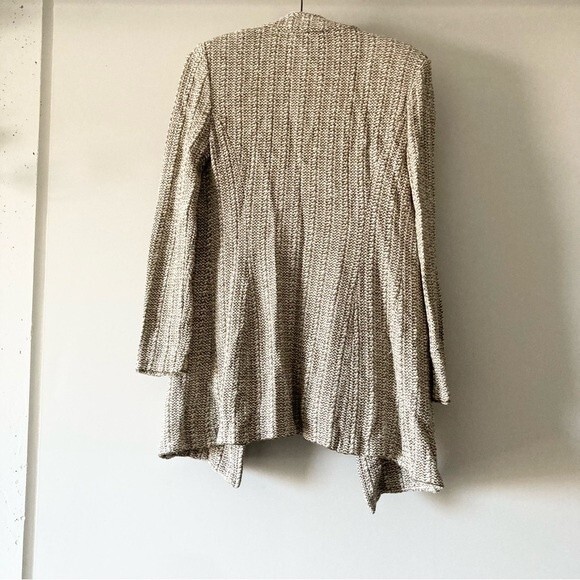 ST. JOHN beige textured knit open-front‎ cardigan 2 - Picture 6 of 8